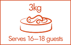 3 kg • Serves 16–18 guests • £195